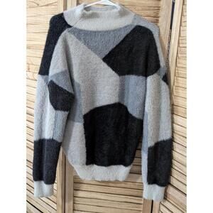 Michelle nicole faux fur sweater wool blend